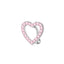 1 Piece Heart Shaped Zirconia Belly Rings Stainless Steel Inlay Rhinestones Pink Fashion Piercing Jewelry