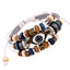 Retro Beaded Eye Leather Bracelet - Adjustable Unisex Jewelry