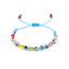 Simple Style Evil Eye Colorful Crystal Beaded Rope Knitting Women's Bracelet