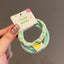 Simple Color Block Hair Tie Set - Three-Piece Elastic Rope Combination