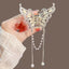 Women's Butterfly Pearl Rhinestone Hair Claw Clip