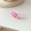 Acrylic Fruit Print Resin Rings for Women - Candy Color Heart Design