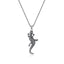 Geometric Titanium Steel Lizard Pendant Men's Necklace