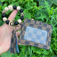 Fashion Leopard Silicone Beaded Keychain Bracelet with Tassel Wallet