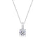 Simple Sterling Silver Moissanite Pendant Necklace