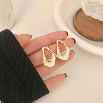 Vintage Style Geometric Enamel Alloy Earrings