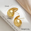 1 Pair Minimalist Geometric 18K Gold Plated Copper Teardrop Earrings