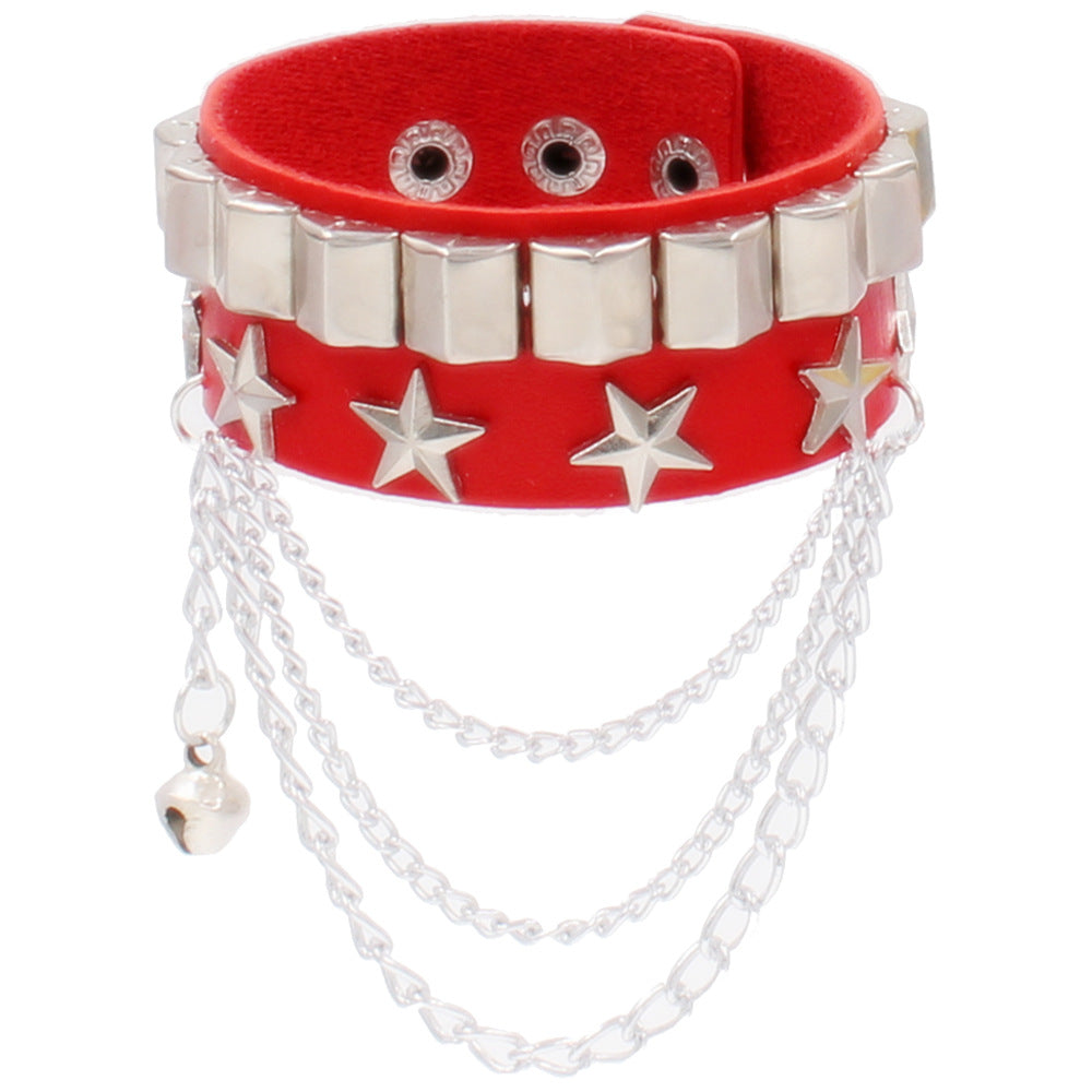 Punk Skull Multi-Layer Leather Rivet Bracelet