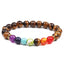 Fashion Multicolor Lava Stone & White Agate Beaded Bracelets