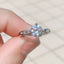 Classic Six Prong Adjustable Imitation Moissanite Copper Ring