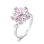 1 Piece Fashion Devil'S Eye Flower Metal Inlay Zircon Women'S Open Ring