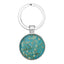 Bohemian Sunflower Starry Sky Glass Pendant Keychain