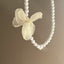 Elegant Women's Pearl Flower Choker Necklace