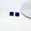 Klein Blue C Shape Alloy Stud Earrings - Niche Simple Design Korean Style for Women