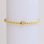 18k Gold Plated Copper Letter Zircon Beaded Stretch Bracelet