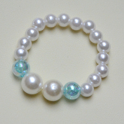 Mermaid Starfish Shell Charm Beaded Alloy Bracelet Set for Kids