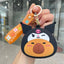 Cute Cartoon Capybara Silicone Keychain and Coin Purse Combo