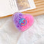 Children's Heart Shaped TPU Stamping Hair Tie Set - Color-Blocking Love Candy Rubber Bands