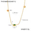 Modern Geometric Titanium Steel Necklace with Glass Stone and 18K Gold Plating