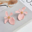 1 Pair Matte Flower Alloy Women's Statement Earrings with 925 Silver Post