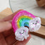 Women's Rainbow Fruit Animal Acetate Hair Claw Clips for Kids and Girls