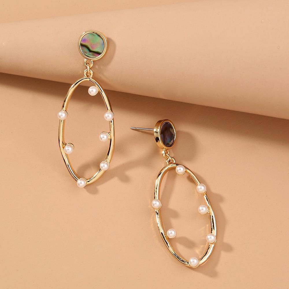 1 Pair Simple Style Solid Color Resin Copper Drop Earrings