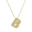 Wholesale Hip-Hop Rock Letter Zircon Pendant Necklace - 18K Gold Plated Stainless Steel with Copper Inlay