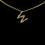 Simple Style 18k Gold Zircon Letter Pendant Necklace