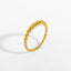 Simple Retro Mini Dot 18k Gold Plated Stainless Steel Ring