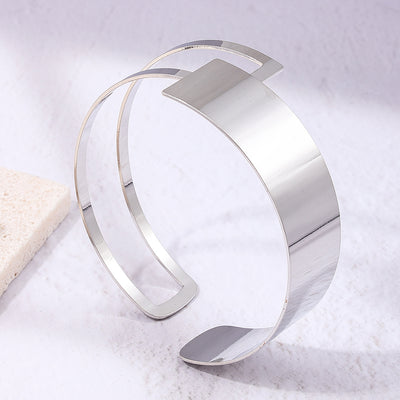 Simple Style Geometric Solid Color Alloy Wholesale Bangle