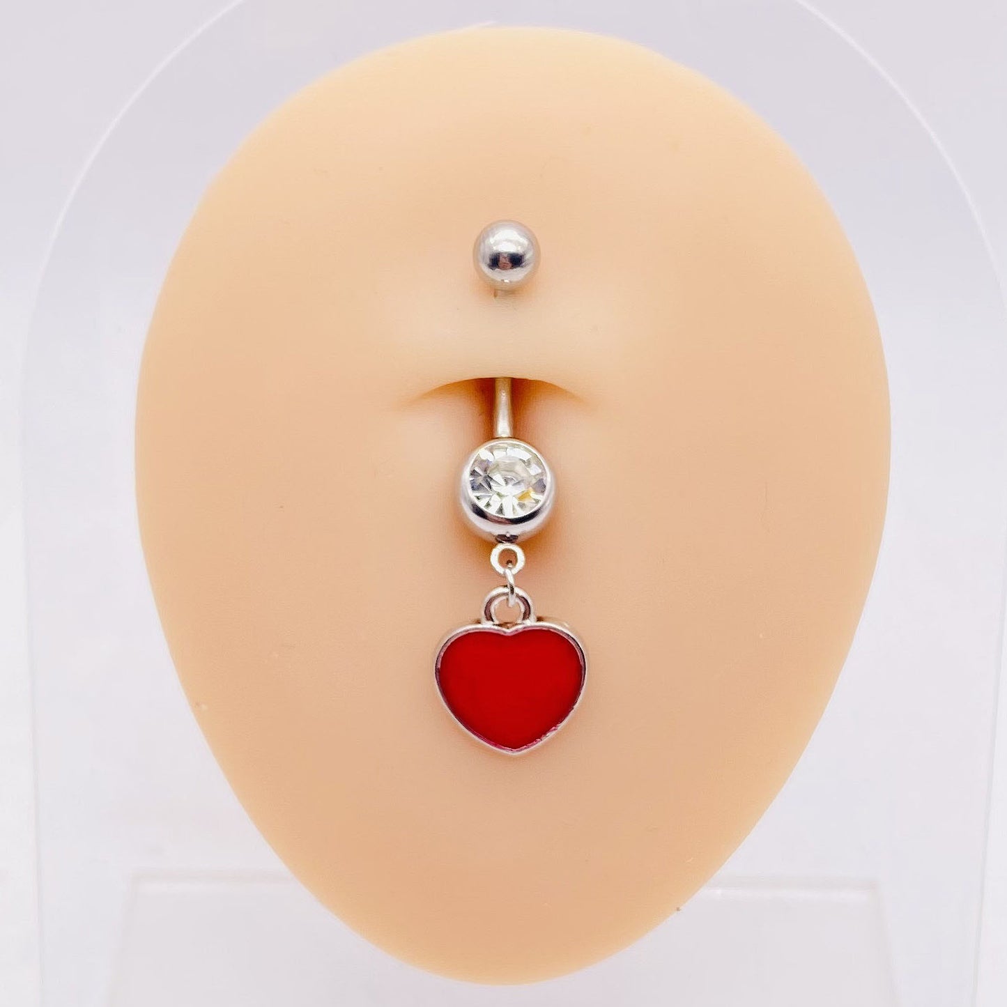 Streetwear Heart Butterfly Stainless Steel Belly Ring Pendant