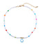 Fashion Colorful Smiley Face Pendant Resin Beaded Necklace