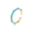 Simple Style 18K Gold Plated Zircon Open Ring for Women