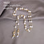 Fashion Geometric Alloy Shell Crystal Pearl Glasses and Mask Chain