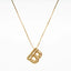 Elegant Gold Plated Zircon Letter Pendant Necklace - Minimalist Design