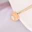 Drip Oil Eye Heart Pendant Stainless Steel Clavicle Necklace