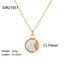 Fashion Sun Moon Titanium Steel Plating Shell Necklace