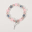 Preppy Bohemian Natural Stone Beaded Heart Pendant Women's Bracelet