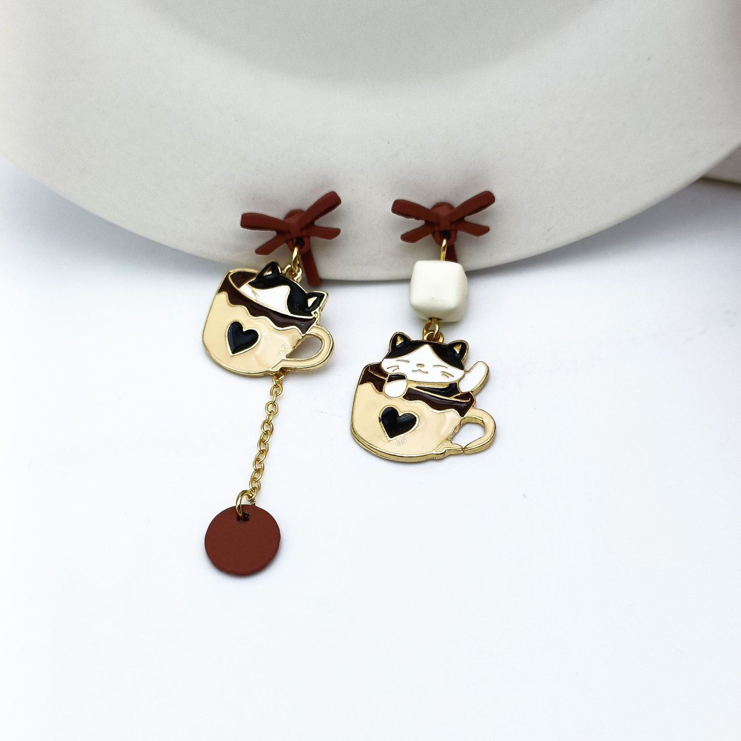 Fashion Cartoon Alloy Enamel Stoving Varnish Drop Earrings