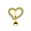 Elegant Tropical Heart Bow Knot Rhinestone Belly Button Ring