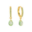 Elegant Water Droplet Zircon Brass Dangle Earrings