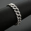 Hip-hop Geometric Alloy Rhinestone Cuban Chain Men's Bracelet