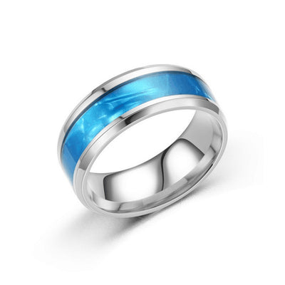 Wholesale Fashion Titanium Steel Micro-inlaid Dripping Oil Couple Ring