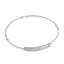 "Minimalist Titanium Steel Open Wire Bead Choker Necklace for Women"