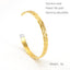 INS Style 18K Gold Plated Stainless Steel Snake Cross Bangle - French Vintage Design