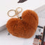 Cute Heart Shaped Plush Keychain for Bags and Cars