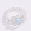 Wholesale Bohemian Flower Glass Beaded Rings with Artificial Pearl