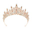 Simple Alloy Zircon Inlay Crown Tiara Headband Bridal Hair Accessories