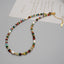 Retro Geometric Crystal & Freshwater Pearl Beaded Necklace for Women