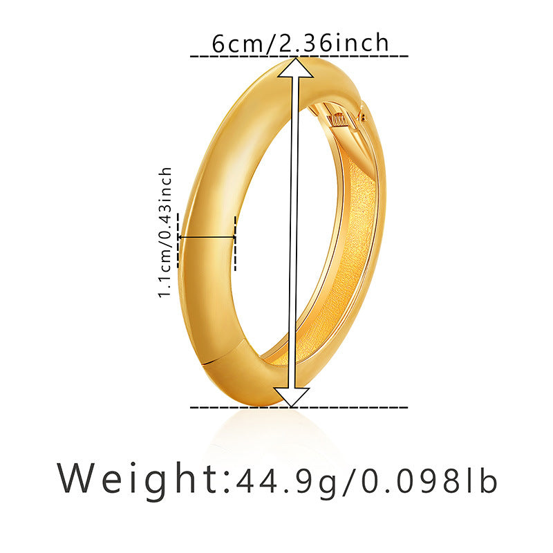 Elegant Minimalist Alloy Bangle Bracelet for Women